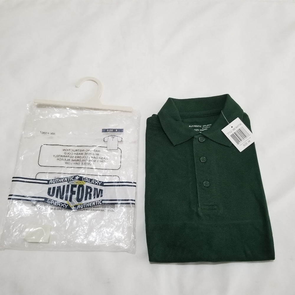 New Girls Authentic Galaxy by Harvic XBE-85HT School Uniform Polo Shirt Green 8